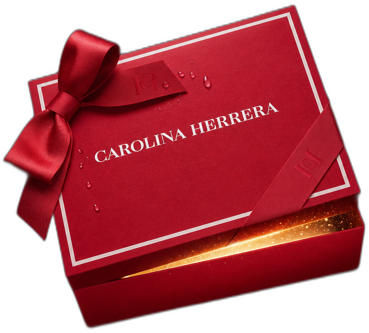 Mystery Box vermelha lacrada com brilho dourado