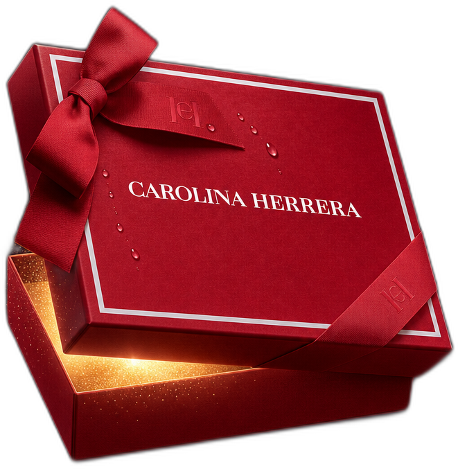 Mystery Box vermelha entreaberta com brilho dourado